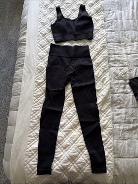 FAFOFA Workout Leggings for Women High Waist,Seamless Workout Padded Bra